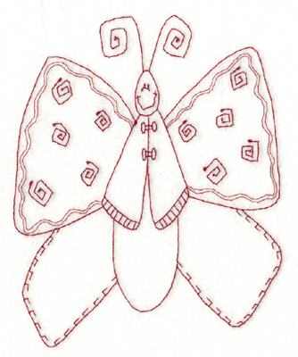 Embroidery Design: Snickerdoodle Butterfly 2 (large)4.73" x 5.82"