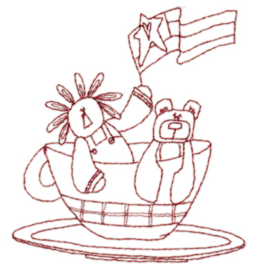 Embroidery Design: Snickerdoodle Cup of Toys3.49" x 3.86"