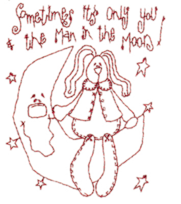 Embroidery Design: Snickerdoodle Moon Doll3.09" x 3.87"