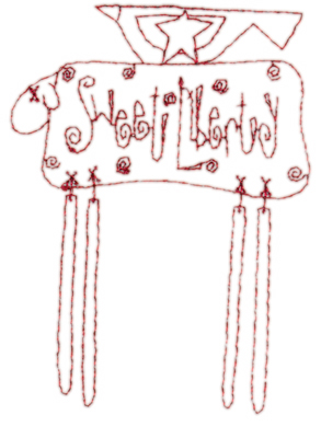 Embroidery Design: Snickerdoodle Sheep Bird2.81" x 3.81"