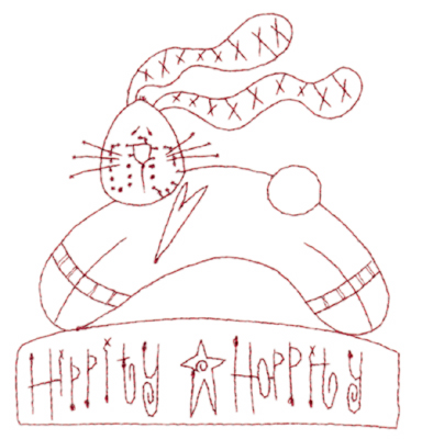 Embroidery Design: Snickerdoodle Hippity Hoppity (large)5.35" x 5.88"