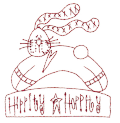 Embroidery Design: Snickerdoodle Hippity Hoppity3.52" x 3.88"