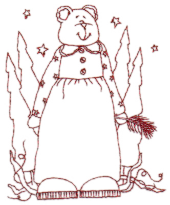 Embroidery Design: Snickerdoodle Bear Grandma3.28" x 3.99"