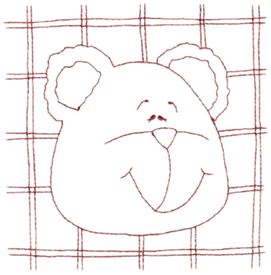 Embroidery Design: Snickerdoodle Bear 3 (large)5.80" x 5.89"