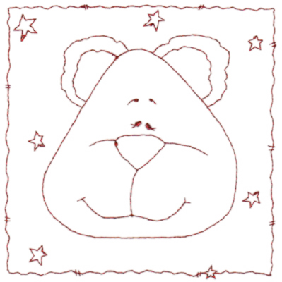 Embroidery Design: Snickerdoodle Bear 4 (large)5.55" x 5.63"