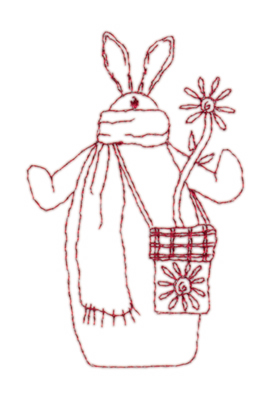 Embroidery Design: Snickerdoodle Bunny 32.40" x 3.76"