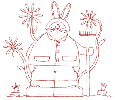 Embroidery Design: Snickerdoodle Spring Bunny (large)5.83" x 5.10"