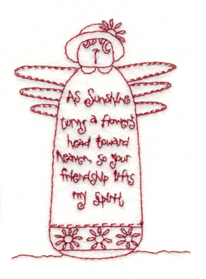 Embroidery Design: Friendship Doll (small)2.86" x 3.85"