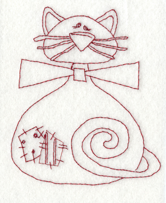 Embroidery Design: Patch Cat3.73" x 4.37"