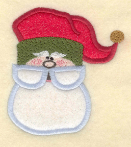 Embroidery Design: Santa head double applique3.38"w X 3.75"h