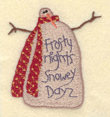 Embroidery Design: Snowman Small Frosty Nights2.88w X 3.05h