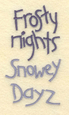 Embroidery Design: Frosty Nights Snowey Dayz2.13w X 3.92h