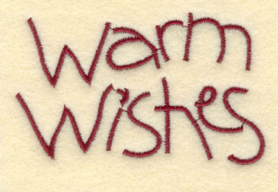 Embroidery Design: Warm Wishes3.51w X 2.13h