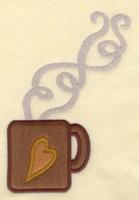Embroidery Design: Mug Large with Double Applique4.84w X 7.01h