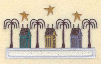 Embroidery Design: Homes on the Boulevard Applique5.18w X 2.93h