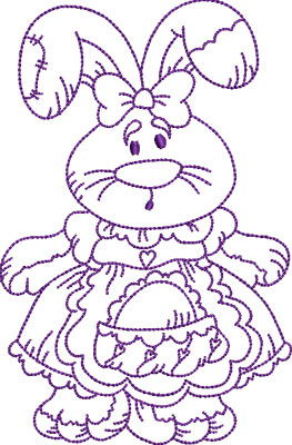 Embroidery Design: Easter Bunny 1 4.60w X 7.00h