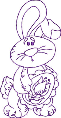 Embroidery Design: Easter Bunny 4 3.60w X 6.98h