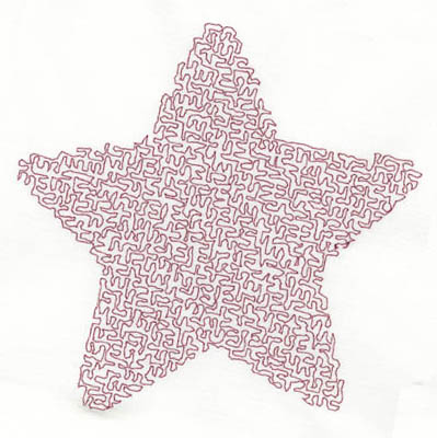 Embroidery Design: Stipple Five Point Star High5.29w X 5.41h