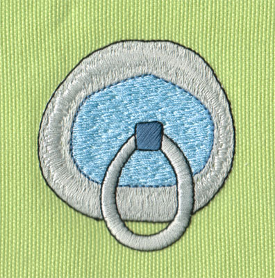 Embroidery Design: Soother2.44" x 2.61"