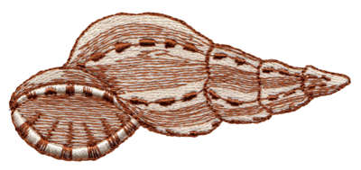 Embroidery Design: Seashell 33.65" x 1.56"