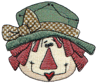 Embroidery Design: Annie In a Green Hat3.28" x 2.76"