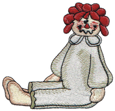 Embroidery Design: Annie in her Pyjamas3.53" x 3.42"