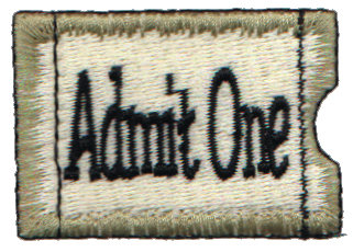 Embroidery Design: Annie's Ticket Stub2.01" x 1.39"