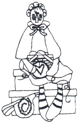 Embroidery Design: Crafty Annie Sewing - Outline2.19" x 3.50"