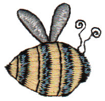 Embroidery Design: Bumble Bee1.28" x 1.20"