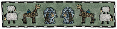 Embroidery Design: And They Came Two by Two...8.48" x 1.96"