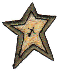 Embroidery Design: Star1.29" x 1.56"