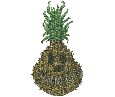 Embroidery Design: Shrunken Pineapple Realistic Lg 4.93w X 9.00h