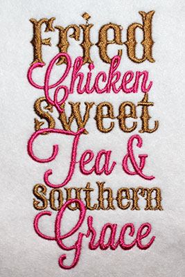 Embroidery Design: Southern Grace Lg 2.96w X 5.64h