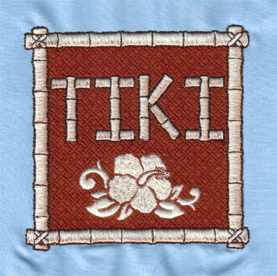 Embroidery Design: Tiki Mat (large)3.99" x 3.97"