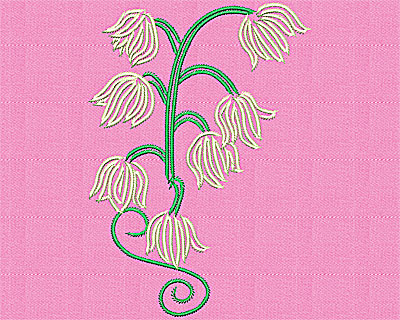 Embroidery Design: Lily of the Valley3.81w X 5.38h