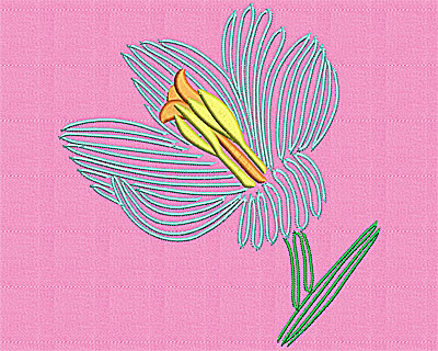 Embroidery Design: Lily 5.69w X 6.06h