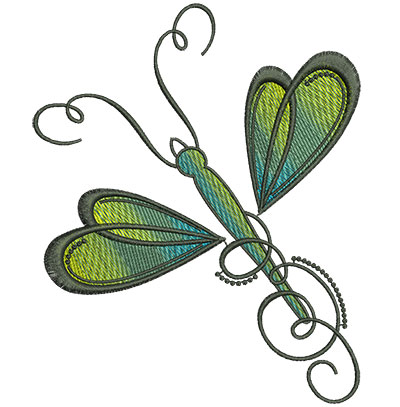 Embroidery Design: Abstract Dragonfly E 4.52w X 5.61h