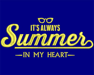 Embroidery Design: Its Always Summer Large 7.51w X 3.22h