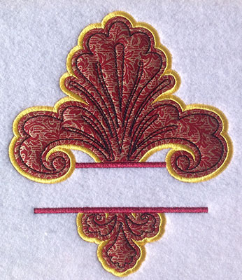 Embroidery Design: Split AppliqueFleur De Lis Large 7.82w X 9.20h