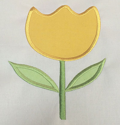 Embroidery Design: Spring Rose Applique 4.73w X 6.61h