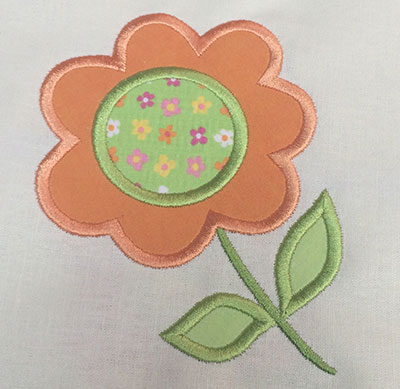 Embroidery Design: Flower Applique  4.29w X 5.16h
