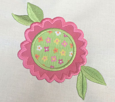 Embroidery Design: Spring Floral Applique 4.79w X 4.53h