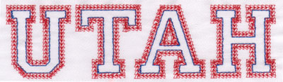 Embroidery Design: Utah Name2.03" x 7.13"