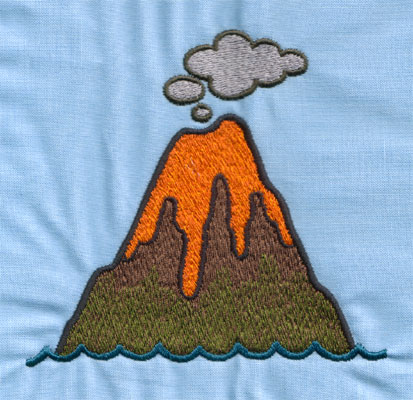 Embroidery Design: Volcano (large)4.50" x 4.22"