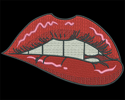 Embroidery Design: Hot Lips5.11w X 3.08h