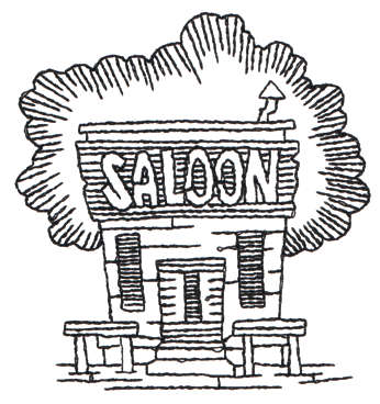 Embroidery Design: Saloon - Outline3.08" x 3.30"