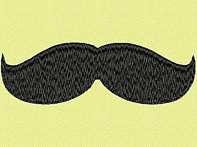 Embroidery Design: Mustache C large 4.00w X 1.28h
