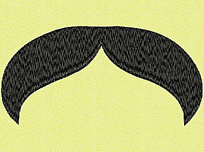 Embroidery Design: Mustache D large 4.00w X 1.98h