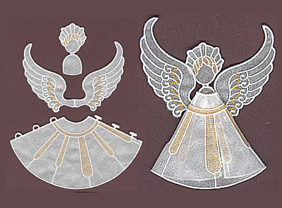Embroidery Design: Angel 3 small 5.91w X 3.32h