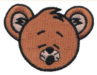 Embroidery Design: Singing Bear Head2.23" x 1.65"